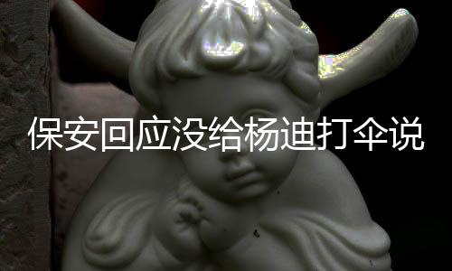 保安 保打伞说了什么没给了吗错人回应杨迪安认